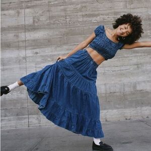 American Eagle Denim Maxi Skirt